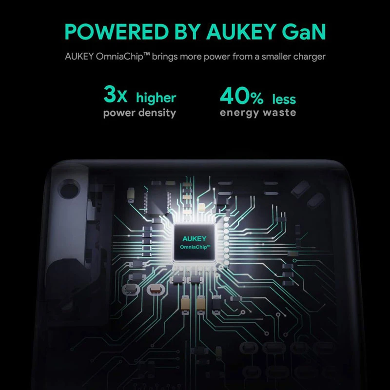 کلگی فست شارژ Aukey PA-B4 2Port 3.25A PD 65W Type-C