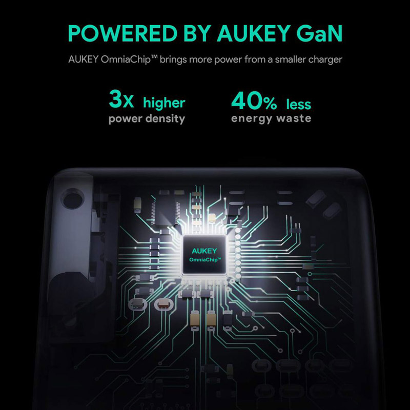 کلگی فست شارژ Aukey PA-B4 2Port 3.25A PD 65W Type-C