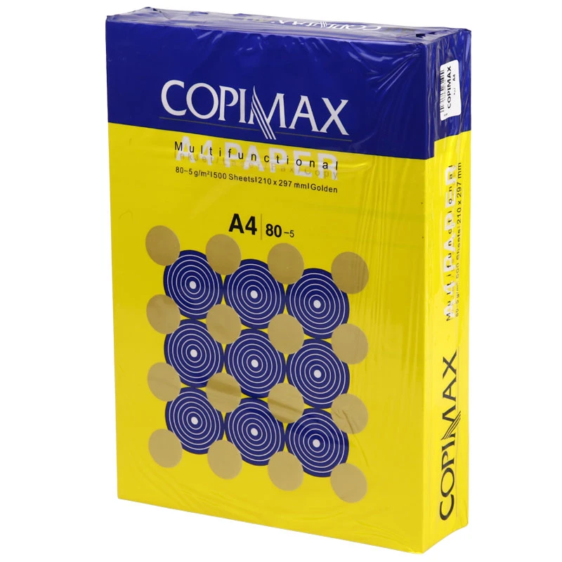 کاغذ A4 کپی مکس زرد 75 گرم بسته 500 عددی