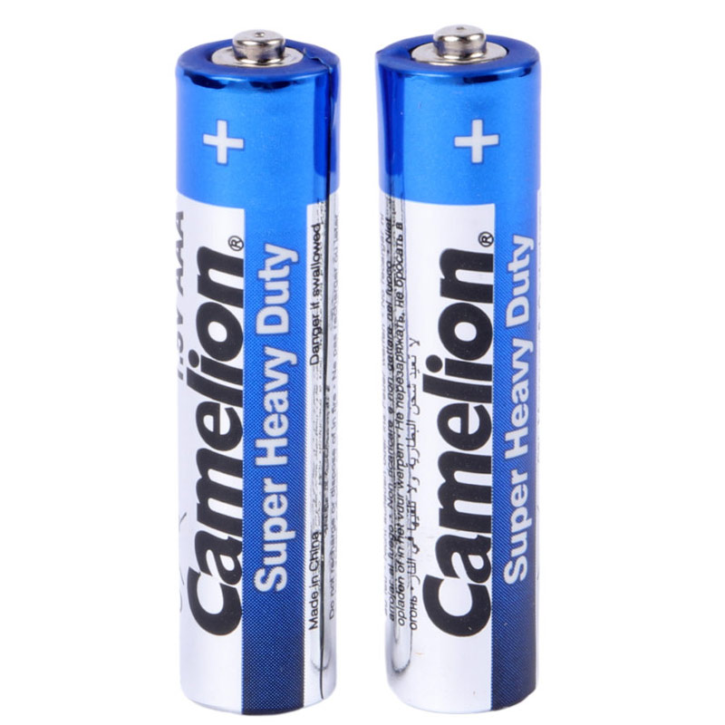 باتری دوتایی نیم قلمی Camelion Super Heavy Duty R03P-SP2B 1.5V AAA شرینک