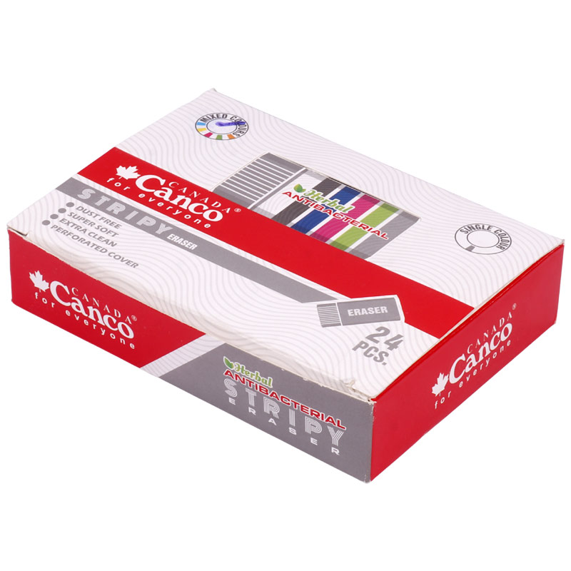 پاک کن رنگی کنکو Canco Stripy بسته 24 عددی
