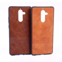 قاب چرمی طرح برند Nokia 7 Plus