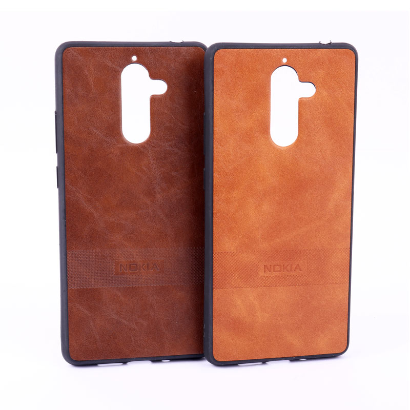 قاب چرمی طرح برند Nokia 7 Plus