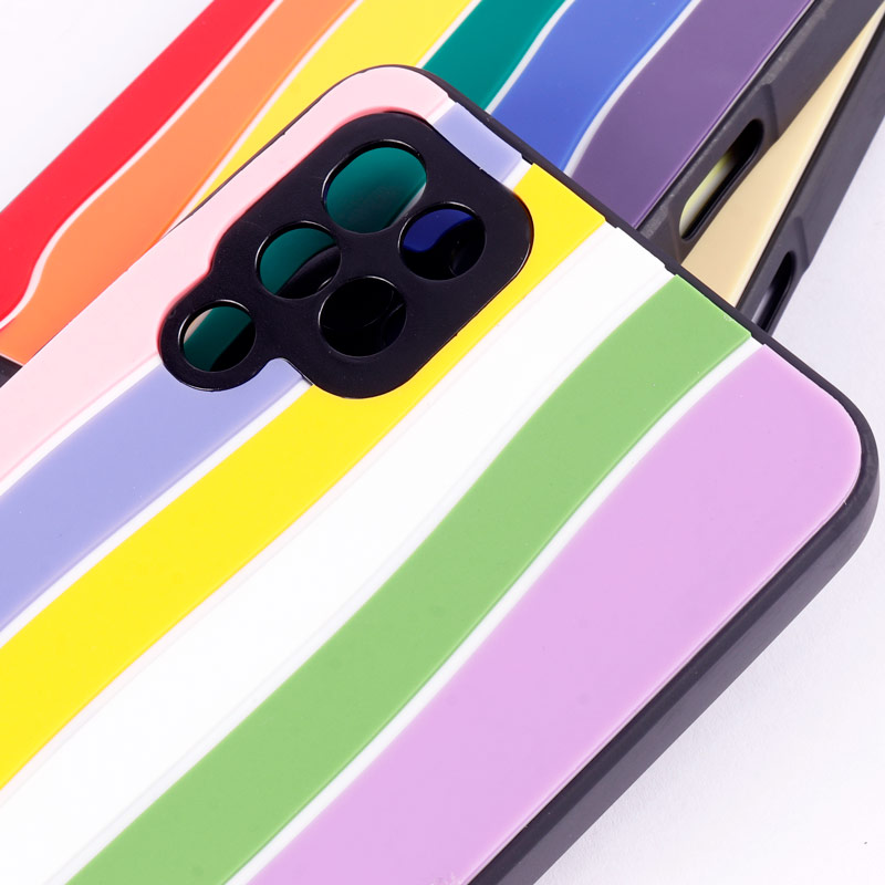 قاب ضد ضربه رنگین کمانی محافظ لنزدار Samsung Galaxy A12