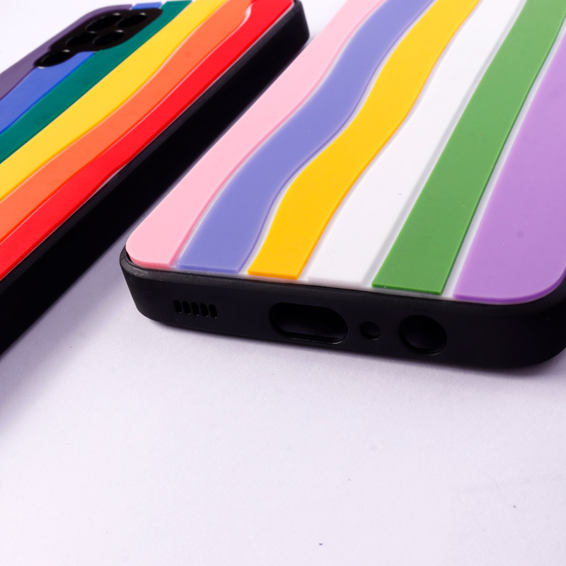 قاب ضد ضربه رنگین کمانی محافظ لنزدار Samsung Galaxy A12