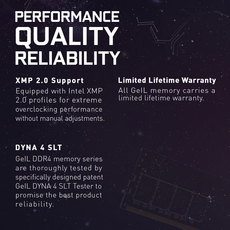 رم کامپیوتر Geil Pristine DDR4 4GB 2666MHz CL19 Single
