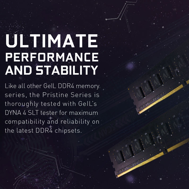 رم کامپیوتر Geil Pristine DDR4 4GB 2666MHz CL19 Single