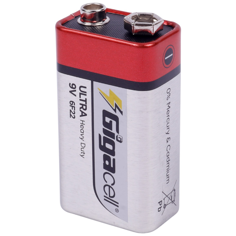 باتری کتابی Gigacell Ultra Heavy Duty 6F22 9V شرینک