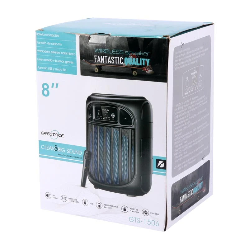 اسپیکر بلوتوثی رم و فلش خور Greatnice GTS-1506 + میکروفون