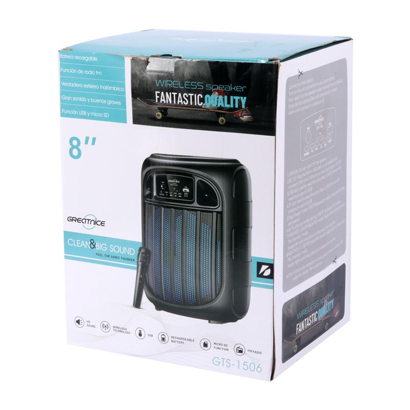 اسپیکر بلوتوثی رم و فلش خور Greatnice GTS-1506 + میکروفون