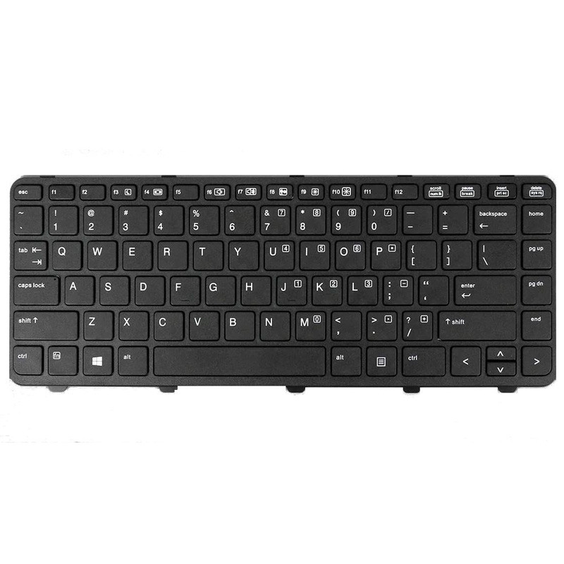کیبورد لپ تاپ اچ پی HP ProBook 640 G1 / 645 G1 با فریم مشکی