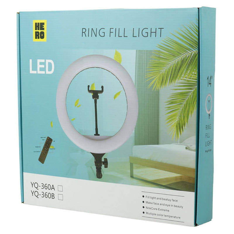 رینگ لایت پایه دار 14 اینچ Hero YQ-360A
