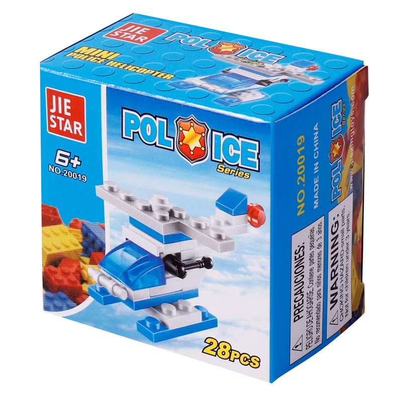 لگو هلی کوپتر پلیس 28 تکه Jie Star Police کد 20019