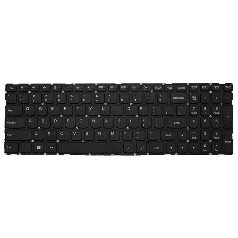 کیبورد لپ تاپ لنوو Lenovo Ideapad 700-15 بدون فریم مشکی