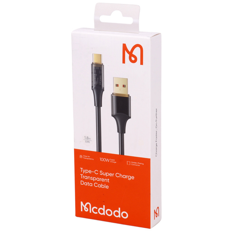 کابل تایپ سی فست شارژ Mcdodo CA-209 6A QC4.0 PD 100W 1.8m