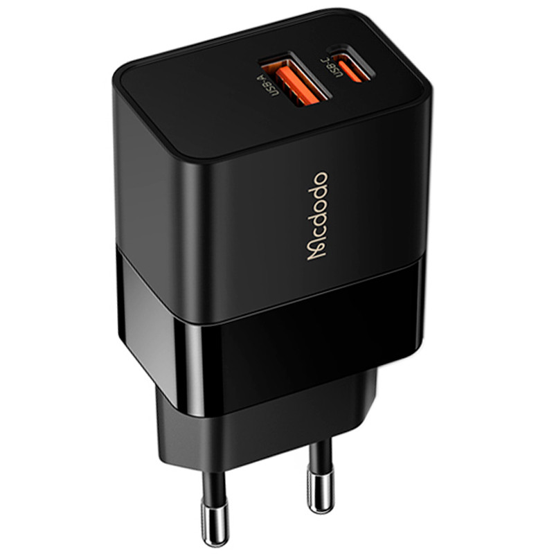 شارژر دیواری فست شارژ Mcdodo CH-1952 2Port 3A QC3.0 PD 20W + کابل آیفونی