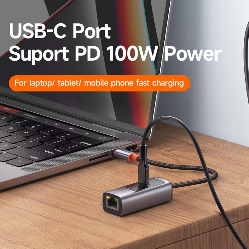 تبدیل شبکه Mcdodo HU-0680 Type-C To LAN / Type-C PD 100W