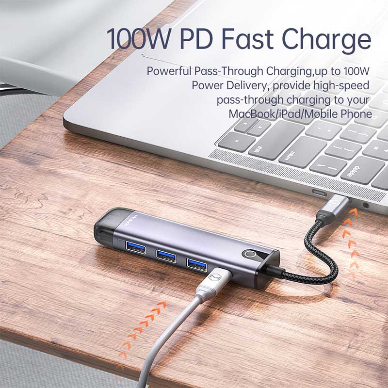 هاب Mcdodo HU-7750 USB 3.0/HDMI/Type-C PD To Type-C