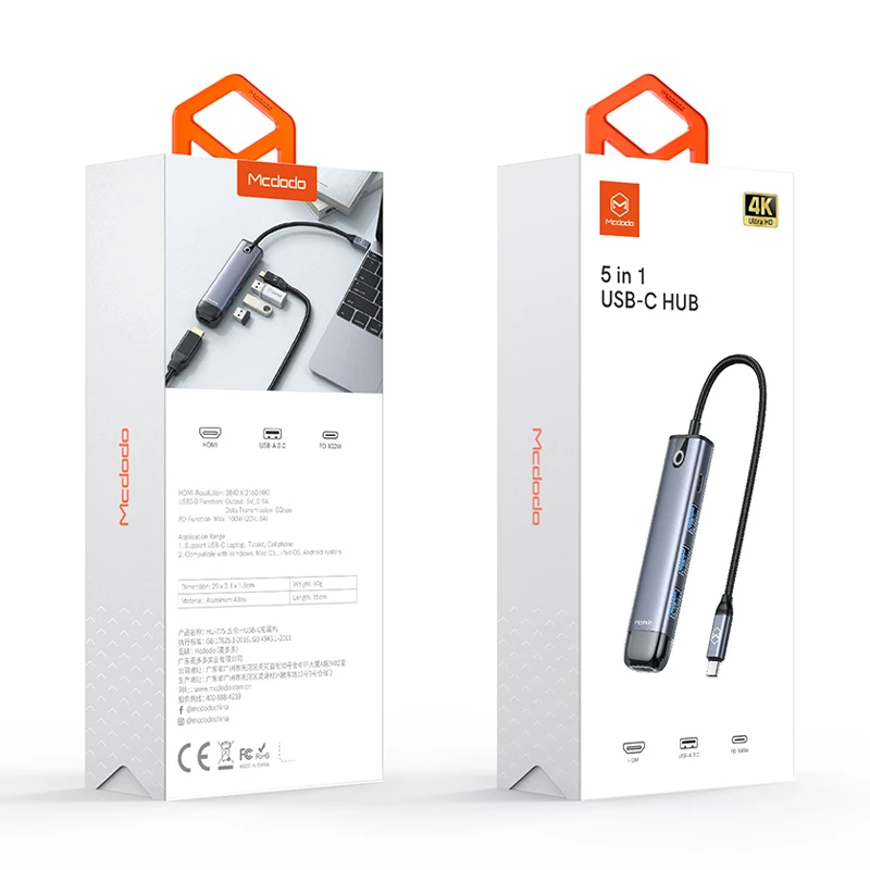 هاب Mcdodo HU-7750 USB 3.0/HDMI/Type-C PD To Type-C
