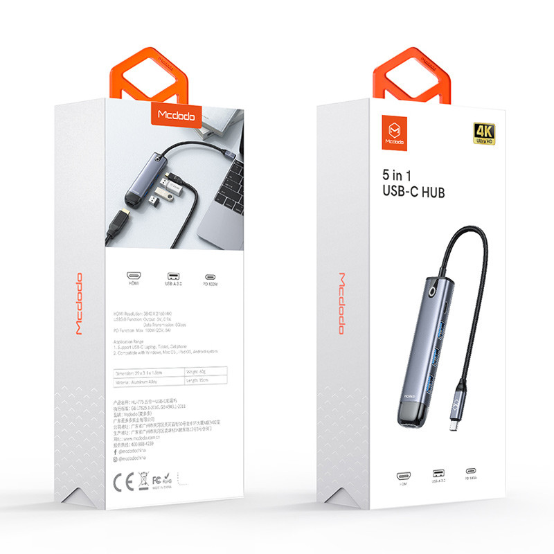 هاب Mcdodo HU-7750 USB 3.0/HDMI/Type-C PD To Type-C