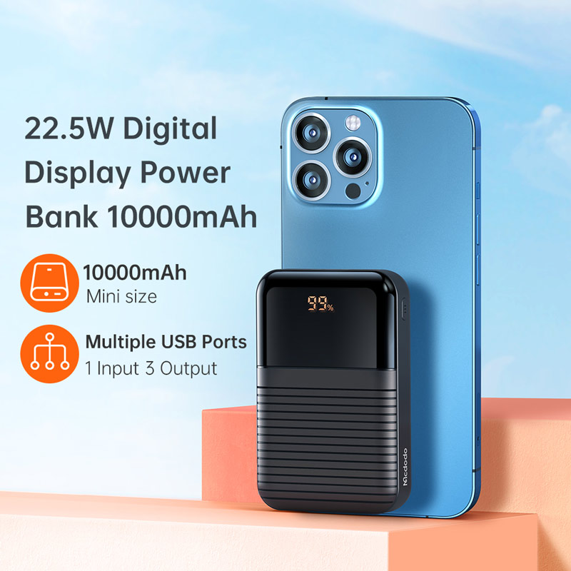 پاور بانک فست شارژ مک دودو MC-585 QC PD 22.5W ظرفیت 10000 میلی آمپر ساعت