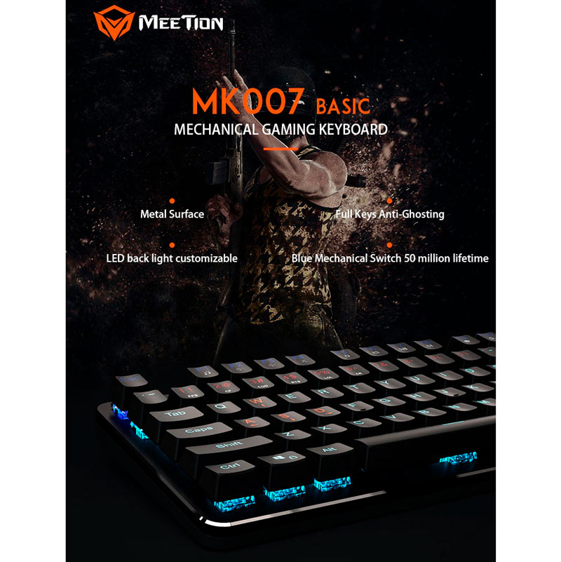 کیبورد گیمینگ میشن MK007