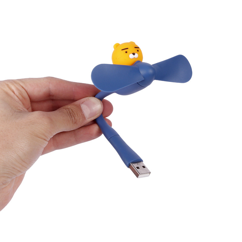 پنکه همراه عروسکی Micro USB + تبدیل USB