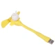 پنکه همراه عروسکی Micro USB + تبدیل USB