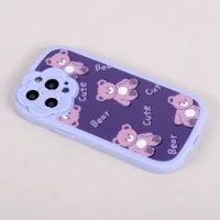 قاب فانتزی Cute Bear محافظ لنزدار iPhone 13 Pro