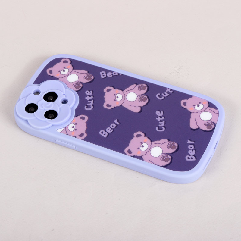 قاب فانتزی Cute Bear محافظ لنزدار iPhone 13 Pro Max