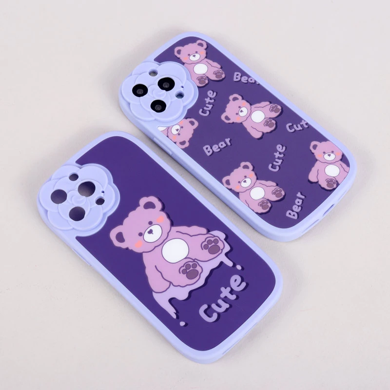 قاب فانتزی Cute Bear محافظ لنزدار iPhone 13 Pro Max
