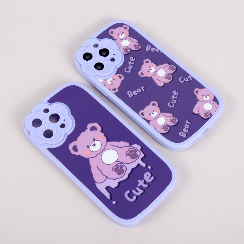 قاب فانتزی Cute Bear محافظ لنزدار iPhone 13 Pro Max