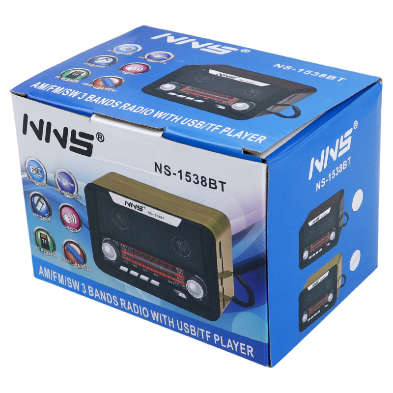 رادیو اسپیکر بلوتوثی رم و فلش خور NNS NS-1538BT