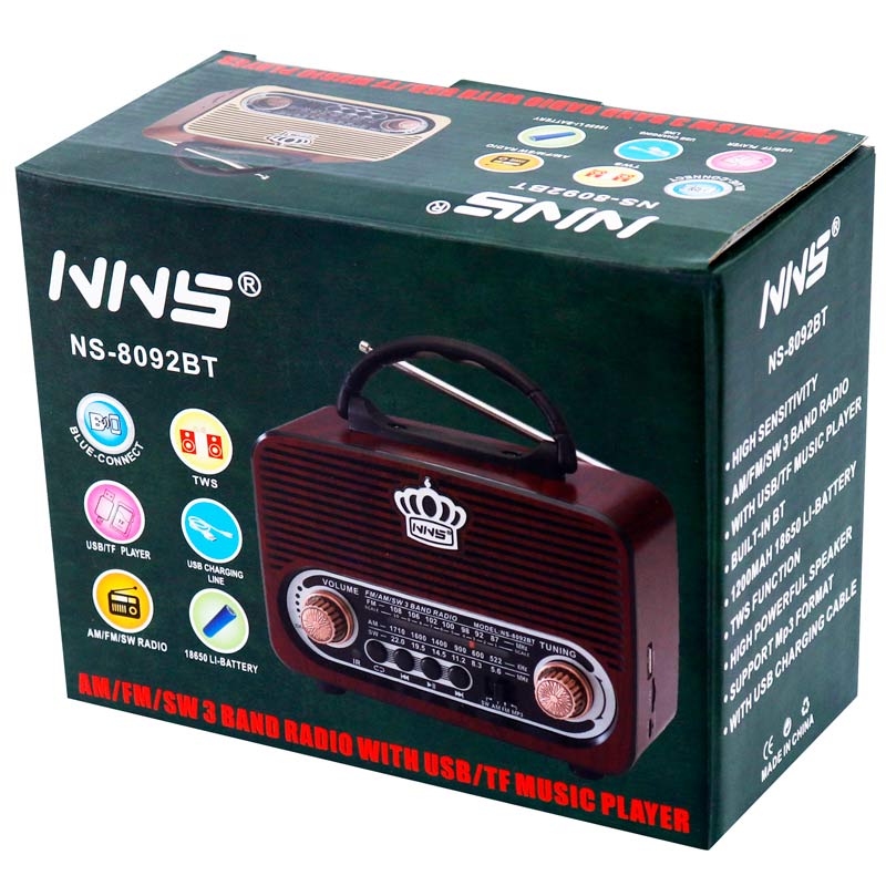 رادیو اسپیکر بلوتوثی رم و فلش خور NNS NS-8029BT