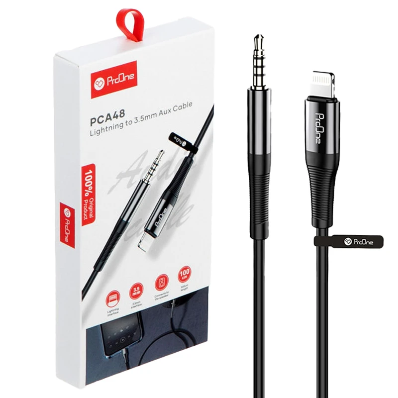 کابل تبدیل Lightning به AUX پرووان PCA48 طول 1 متر
