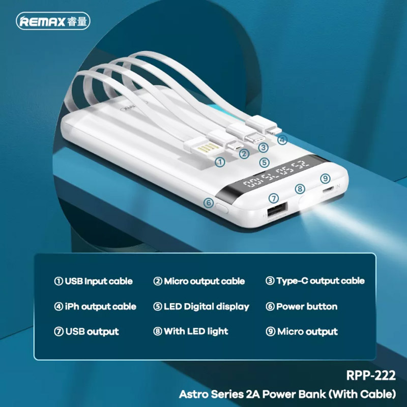 پاور بانک 10000 ریمکس Remax RPP-222 10W