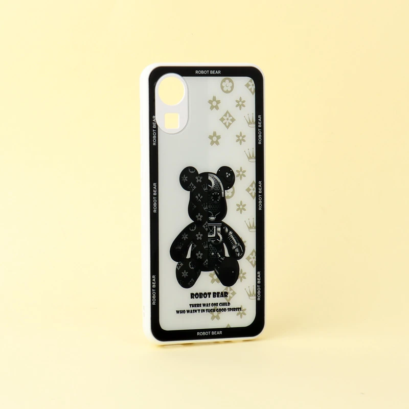 قاب پشت گلسی Robot Bear محافظ لنزدار Samsung Galaxy A03 Core