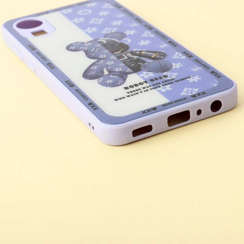 قاب پشت گلسی Robot Bear محافظ لنزدار Samsung Galaxy A03 Core
