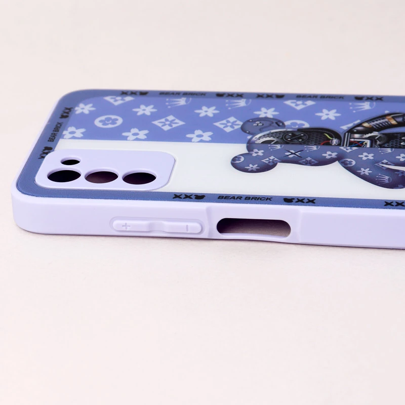 قاب پشت گلسی Robot Bear محافظ لنزدار Samsung Galaxy A03s / A02s