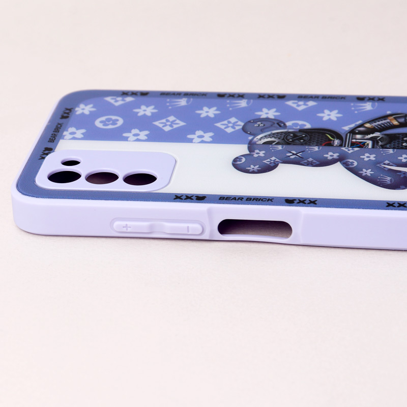 قاب پشت گلسی Robot Bear محافظ لنزدار Samsung Galaxy A03s / A02s