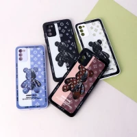 قاب پشت گلسی Robot Bear محافظ لنزدار Samsung Galaxy A03s / A02s