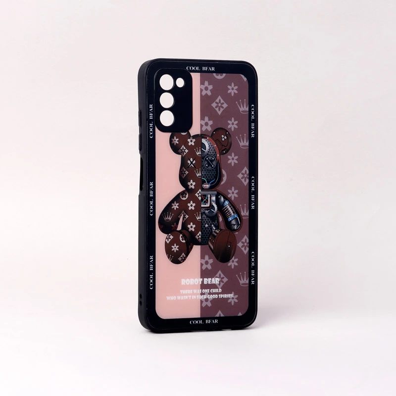 قاب پشت گلسی Robot Bear محافظ لنزدار Samsung Galaxy A03s / A02s