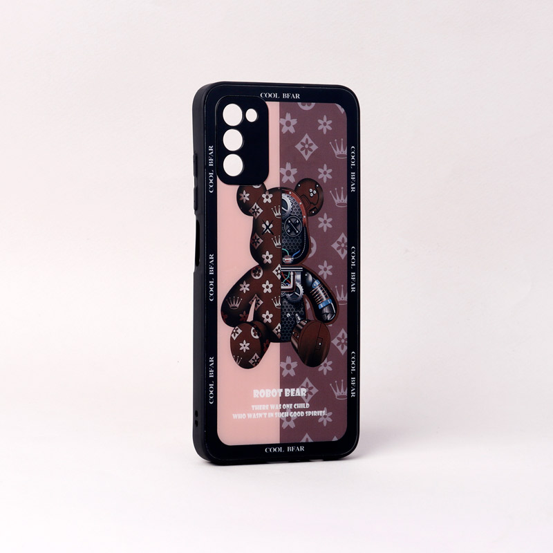 قاب پشت گلسی Robot Bear محافظ لنزدار Samsung Galaxy A03s / A02s
