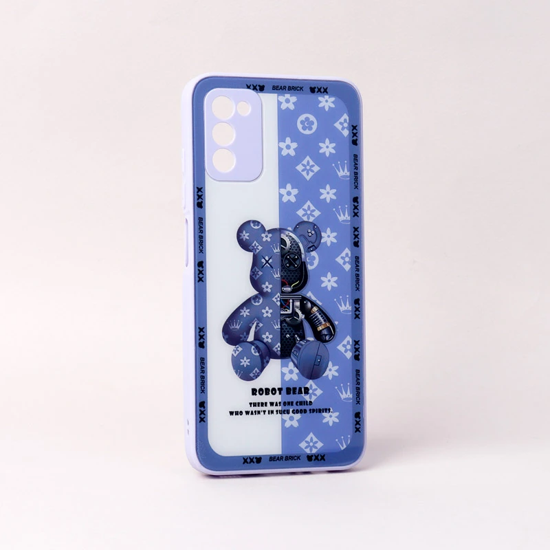 قاب پشت گلسی Robot Bear محافظ لنزدار Samsung Galaxy A03s / A02s