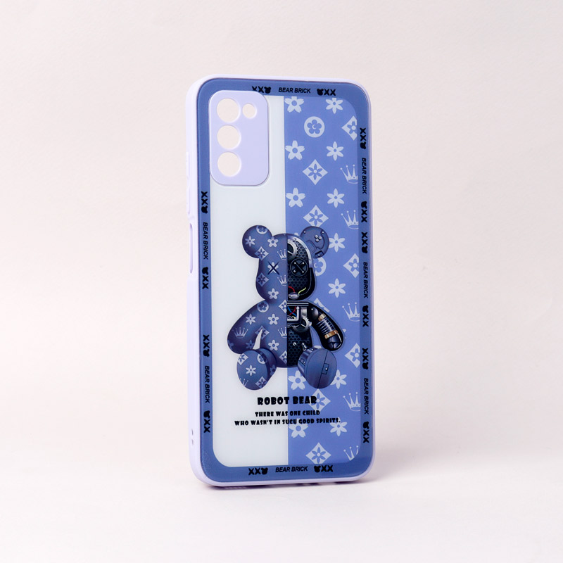 قاب پشت گلسی Robot Bear محافظ لنزدار Samsung Galaxy A03s / A02s