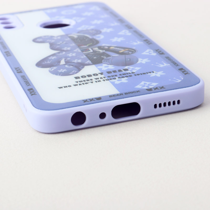 قاب پشت گلسی Robot Bear محافظ لنزدار Samsung Galaxy A10s