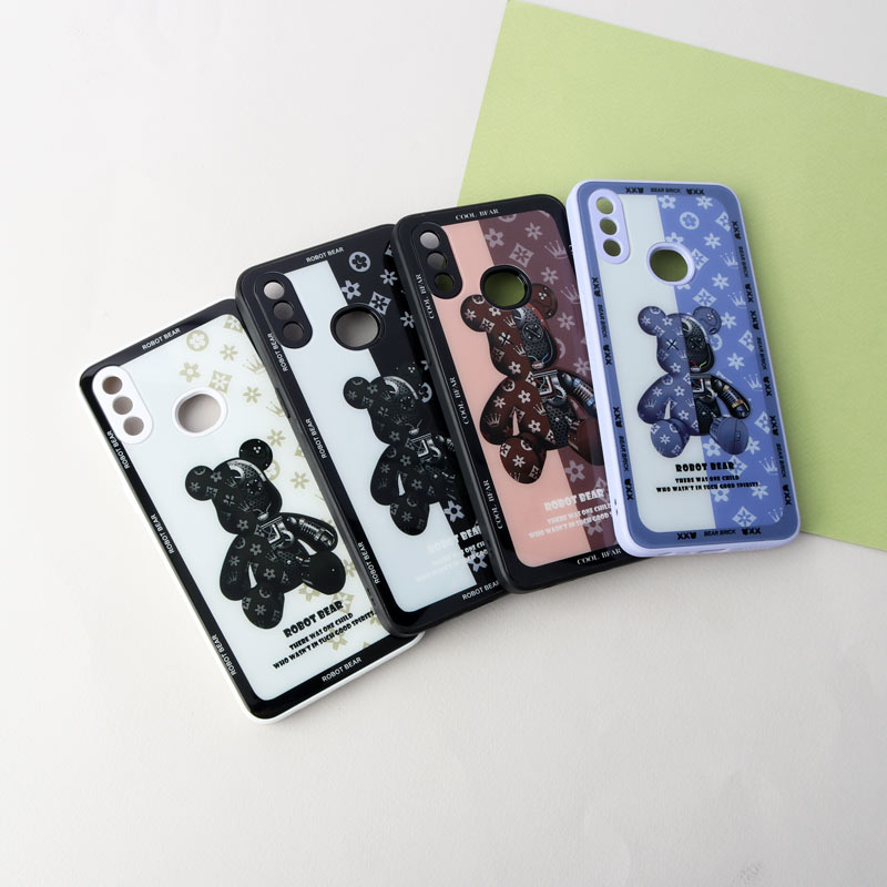 قاب پشت گلسی Robot Bear محافظ لنزدار Samsung Galaxy A10s