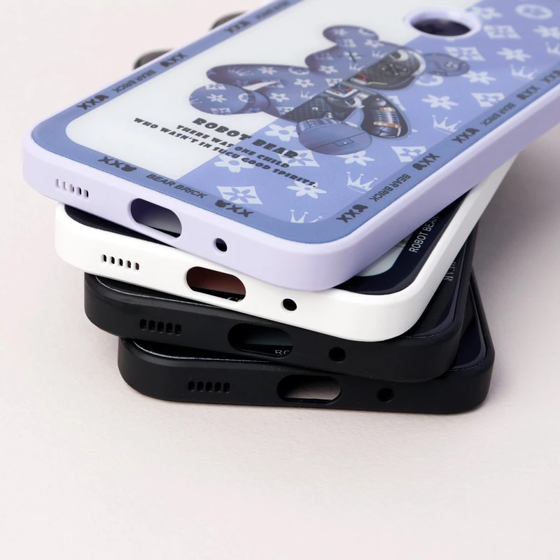 قاب پشت گلسی Robot Bear محافظ لنزدار Samsung Galaxy A11