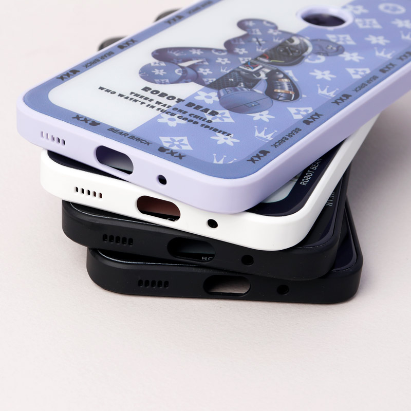 قاب پشت گلسی Robot Bear محافظ لنزدار Samsung Galaxy A11
