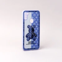 قاب پشت گلسی Robot Bear محافظ لنزدار Samsung Galaxy A11